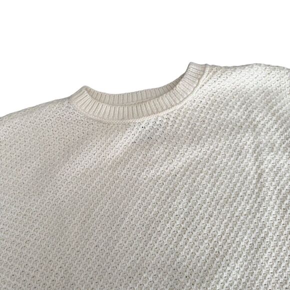 Abercrombie & Fitch Sweater Knit Open Weave Cream Small - Picture 4 of 6
